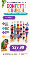 Confetti Crunch Bird Toy 5 Pack