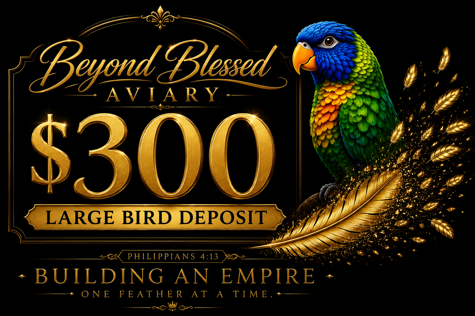 LARGE BIRD DEPOSIT